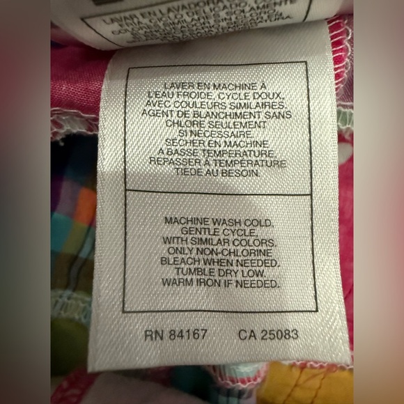 Walt Disney World Women’s Mickey Mouse Madras Plaid Patchwork Shorts Size Large - Picture 6 of 7